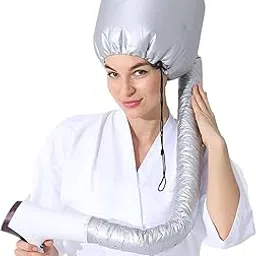 Kelexx Hair Dryer Helmet Attachment – Upgraded Adjustable Hood Cap for Blow Dryer, Soft Bonnet Hair Dryer Hat for Deep Conditioning, Curling & Styling – Fits All Head Types – Grey-picture-42
