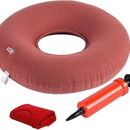Metron Inflatable Donut Seat Cushion for Haemorrhoids Piles Fistula Postpartum Post Surgery |15 inch Diameter Ring Shape Air Donut Pillow for Tailbone Pain Relief | for Office Car Home-picture-14
