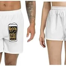 Men and Women Printed Regular fit Casual Polyester Couple White Shorts (ZPOD-0002652-set-XL_ms)-picture-27