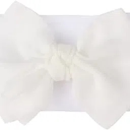 SYGA Baby Headbands Nylon Soft Bow Strechable Hairbands Newborn Infant Toddlers Kids 0-3 Years (White)-picture-25