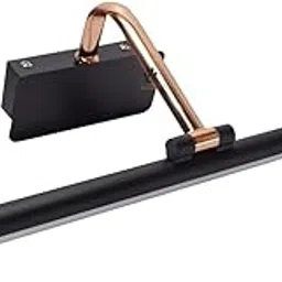 Mufasa 12 Watts Black Rose Gold Finish LED Picture Light Wall Mirror Photo Frame Vanity Light Adjustable Dressing Table Light with 3 Step Light (White, Warm White and Natural White)-picture-50