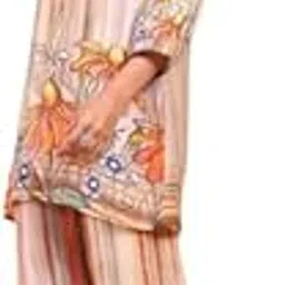 fashion yantra Women's Crepe Striped Floral Digital Printed Multi Colour Co-ord Set-picture-20