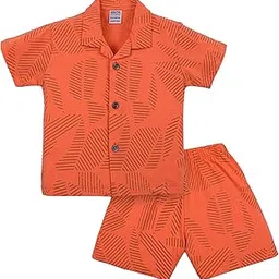 3bros Baby Boys & Baby Girls Pure Cotton Clothing Set Casual Half Sleeves Shirt with Shorts Set For Boys & Girls-picture-29