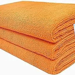 SOFTSPUN Microfiber Hair & Face Care Towel Set of 3 Piece, 40x60 Cms, 340 GSM (Orange). Super Soft & Comfortable, Quick Drying, Ultra Absorbent in Large size.-image-43