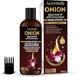 Onion Black Seed Oil with Curry Leaves 100 ML | With Comb Applicator | Controls Hair Fall & Non Greasy Hair Oil For Shiny & Stronger Hair | For All Hair Types | Paraben & Silicone-Free-picture-43