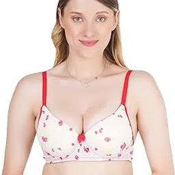 komli Heavily Padded Wirefree Printed Push-Up Bra - Polyamide Fabric - Balconette - Seamless, Wireless, 3/4th Coverage, Multiway Straps - T-Shirt Bra (Pack of 1)-picture-19