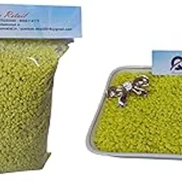 Quantum Retail (1.9 Kg) Marble Chips for Garden, Aquarium, Indoor Outdoor Decoration Pebbles Stone - (Size:3mm-5mm) (Lemon Yellow)-image-2