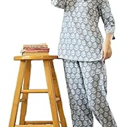 attnico Women's Viscose Rayon Printed Night Suit | Comfortable Top & Bottom Set-picture-21