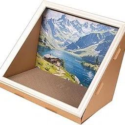 ATORSE 3D Frame Cat Scratching Board Multifunction Frame Cat Toy for Kitten Playing Landscape-picture-67