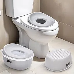 Baybee Baby Potty Training Seat for Kids - Potty Toilet Seat with Removable Tray - Baby Toilet Seat for 1-5 Year Child (Nando Grey)-picture-11