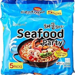 HRBS Samyang Seafood Noodles, 125g (Pack of 5) Pouch, 700 g with Japanese Sushi Rice 700g-picture-31
