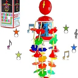 MALLEXO Musical Rotating Jhoomer for 0-6 Months New Born Baby Toys | Hanging Rattle with Key Operated | Cradle Soothing Sound Windup Infant Toy for Kids, Boys & Girls Birthday Gift for Children-image-37