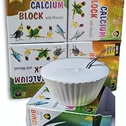 Natural Mineral Block Bird Food for Parrot Budgie Lovebird Finch - 60 Grams Pack of 4-picture-14