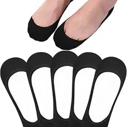 No Show Socks Women for Flats Ultra Low Cut Liner Non Slip Invisible Socks_Free Size(Multicolour)-image-0