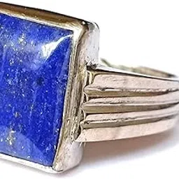 Lajward Lazward Stone Original Natural Lapis Lazuli Lajwart Lazwart Gemstone Panch Dhatu Silver Coated Adjustable Ring for Men and Women Weight 14.25 Ratti with Lab Certificate-picture-52