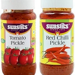 Swastiks Pickle, Red Chilli Pickle 300g, Tomato Pickle 300g Combo Pack (600G) (300 * 2)-picture-12