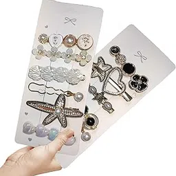 TEMPERIA (1 Pack - 6 Clips) Hair Accessories for Women & Girls -Latest Korean Style Fancy Hair Clips, Clutcher & Pins - Stylish & Cute Birthday Gift Items Metal Hairclip (Random Colors & Designs) (MN04)-picture-12