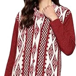 aarika Womens Casual Wear Beige Colour Geometric Woolen Cardigan-picture-41