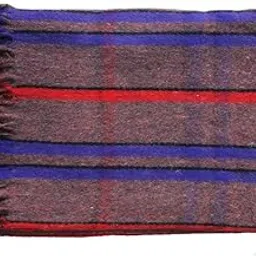 Bezzilish Home Wool Relief Blanket for Heavy Winter Single Bed Full Size for Donation and Gift Purpose; Multicolor (Pack of 1) image 1