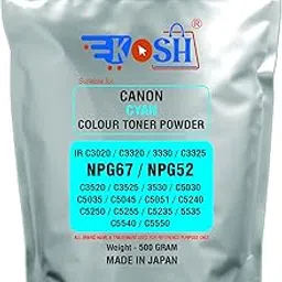 KOSH NPG 67/ NPG 52 Ultra Dark Toner Powder Compatible for Canon C3020 C3320 C 3525 C3520 C5030 C5035 C5045 C5051 C5240 C5250 C5255 C5235 C5535 C5540 C5550 Pack of 1 (500 Kg) (Cyan)-picture-34