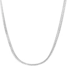 Stainless Steel Flat Cuban Chain Silver Stylish Men Necklace for Fashion | Hip Hop Chain, Rapper Aesthetic Jewellery for Men | Chain for Boys, Gifts for Him (20 Inch - 6mm)-image-36