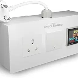 amiciSense Energy Meter Socket Board with 6-in-1 Digital Power Meter, 16A Socket & 16A Switch | Real-Time Monitoring of Voltage, Current, Power, Frequency | Durable 16A Plug Top with 4-Inch Wire-image-35