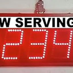 COSY 5 Digit Token Number Display High Bright, 4 inch high digits, 10 meter data cable-image-1