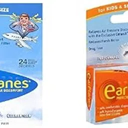 EarPlanes Combo Pack,Travel earplugs,Earplugs Airplane Travel Ear Protection,Prevent in flight ear discomfort,pressure preventing earplug for both Kids and adults (Family Pack, Adult 3 Pair + Kids 1 Pair)-picture-40