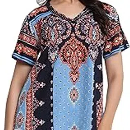 infinity garments Rayon Placement Printed Stylish Top for Women Medium Black-picture-21