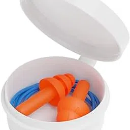 Flents Foam Corded Ear Plugs with Case, 25 Pair for Sleeping, Snoring, Loud Noise, Traveling, Concerts, Construction, & Studying, Noise Reduction and Comfort, Contour to Ears, Orange, NRR 26-picture-53