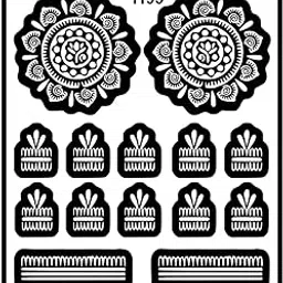Temporary Tattoowala Beautiful Round Flower Mehndi Stencil Sticker for New Look-picture-59