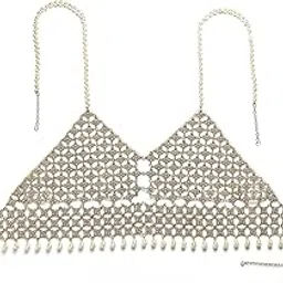 karatcart White Pearl Beaded Kundan Body Chain for Women-picture-28