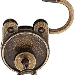 ATORSE 2xVintage Antique Style Mini Bear Shape Lock s Key Lock for Bags Bronze-image-2