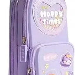 3D Magnetic Pencil Box for Kids – Cute Plastic Geometry Box for Girls & Boys with Built-in Scissors, Ruler, Eraser, Sharpener – School Stationery Organizer (Multicolor) (Zipper Pencil Box)-picture-57