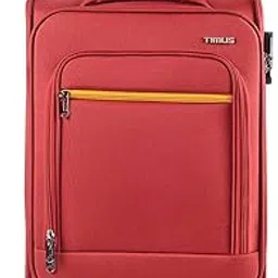timus Nexon 58CM Small Cabin Premium Polyester Soft Side 4 Wheels Spinner Luggage|Combination Lock Spacious Compartment with Extra Wet Pouch |Speed_Wheel Suitcase/Trolley Bag for Travel (Red Color)-picture-37