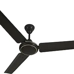 MILTON Brezza 1200 mm (48") ceiling fans for home | BEE Star Rated Energy Saving fans | 400 RPM High speed ceiling fan | upto 31% cost saving | 1 year warranty | Matt Black image 1