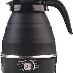 InstaCuppa Foldable Silicone Electric Kettle with Temperature Control,600 ML,600 Watts,Travel Kettle,Fast Boiling,Food Grade Silicone,Collapsible Kettle,Portable,Boil Dry Protection For Travel,Black-picture-37