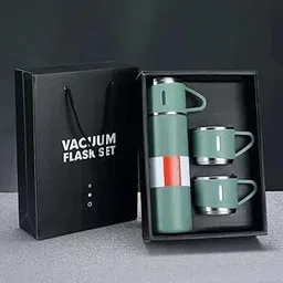 ECOBSY Vacuum Flask Set 500ML Stainless Steel Thermos Bottle with 2 Steel Cups, Coffee Tumbler & Tea Mug Gift Set, Hot & Cold Water Bottle with Gift Box – Diwali Gifts for Employees (Assorted Color)-picture-22
