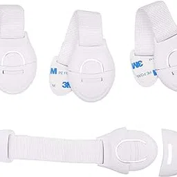 KitschKitsch® 4pcs Baby Infant Child Proofing Safety Locks Latches Door Cupboard Cabinet Fridge Drawer Locks (White)-image-76