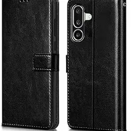 WOW IMAGINE Shock Proof Flip Cover Back Case Cover for Samsung Galaxy M36 5G | Samsung Galaxy F36 5G (Flexible | Leather Finish | Card Pockets Wallet & Stand | Black)-picture-24