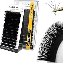 NAGARAKU Easy Fan Eyelash Extensions Volume Lash 0.05 C curl 8-15mm Rapid Blooming Faux Mink Cluster For Beginners Soft Professional Lash Supplies image 1