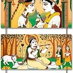 Artvibes Traditional Radha Krishna Wooden Wall Art For Home | Wall Art For Living Room | Wall Decor Items | Temple | Gifts | Room Decoration Items | Modern Decor Artwork | Wall Hangings (WH_9423N)-image-33