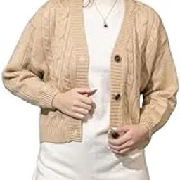 swaaglok - style that speaks Women's Woolen 3-Button Cardigan | Cozy Full Sleeve Winter Sweater | Stylish Warm Casual Knitwear for Women & Girls-picture-23