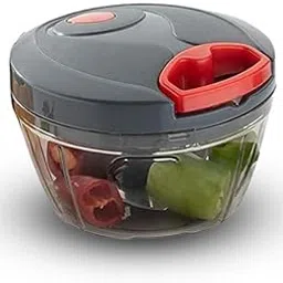 Plastic Manual Vegetable Chopper With 3 Blades for Kitchen-image-76