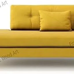 THE CRAFTED STORE - Modern Chaise Lounge, 2-Seater Velvet Diwan Sofa RHS/LHS Button Tufted Design, Gold Metal Leg, Couch for Living Room, Bedroom, Hallway. (Mustard, LHS)-picture-21
