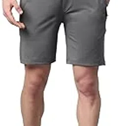 TOM BURG Men Grey Mid-Rise Regular Fit Shorts-image-10