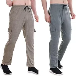NAVii Men's Cargo Track Pant Lower Pack of 2 | Multi Pockets Lycra Stretch Fabric | Comfortable & Stylish Cargo Track Pant for Men-picture-21