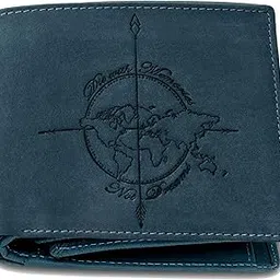 urban forest Atlas Vintage Blue World Map Leather Wallet for Men-picture-47