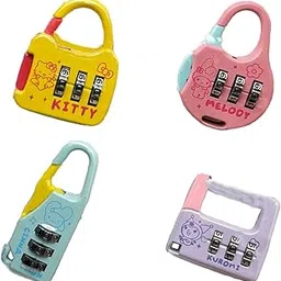 godsdwares 4Pcs Number Locks for Door, Number Lock for Bag, for Luggage Resettable Pin Number Padlock Smart Lock for Bag Small Lock for School Gym Locker Sports Locker Fence Toolbox Gate Case Hasp Storage-picture-22