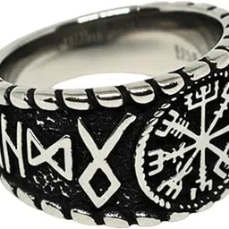 Royal Series - VEGVISIR GUARDIAN RING - Pure Stainless Steel Men’s Steel-Plated Ring – Statement Luxury Jewelry (Size : 16-18-21-23-28-31)-image-52